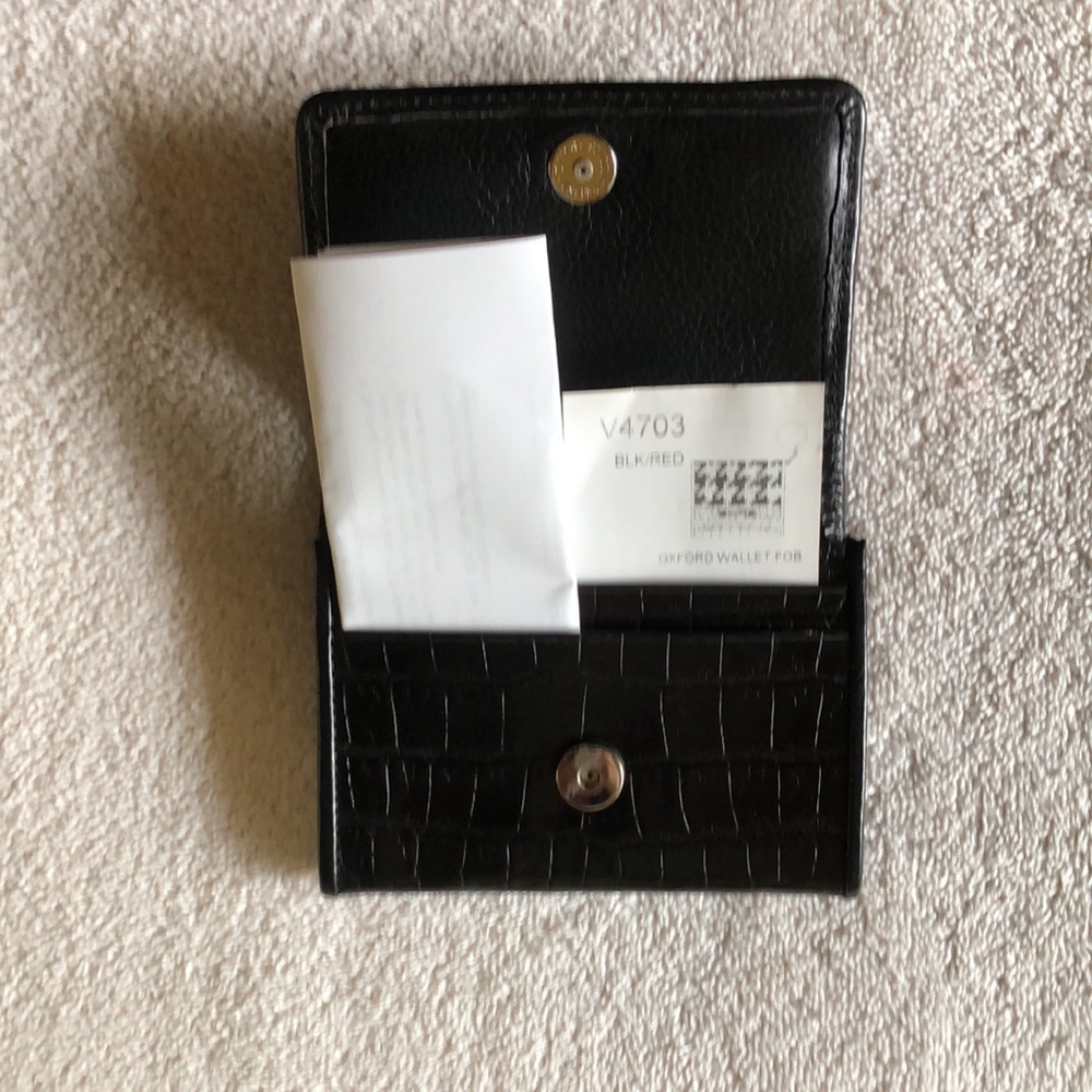 Brighton Red and Black Woven Wallet and Key Fob - Picture 5 of 8